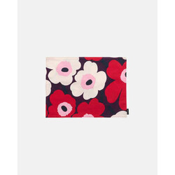 marimekko p. unikko acryl fabric placemat red-burgundy-pink