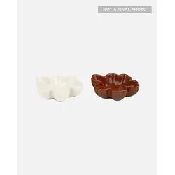 marimekko unikko shape bowl 11 cm. 2 pcs brown - white