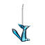 Iittala iittala vulpes  glass ornament sitting 80 mm steel blue