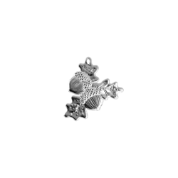 rosendahl kersthanger betoverende eikel silver plated