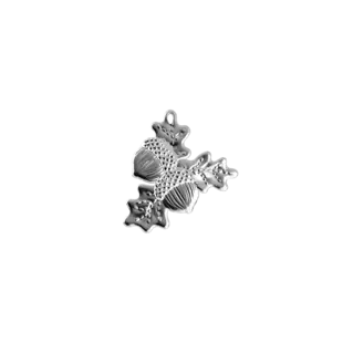 rosendahl kersthanger betoverende eikel silver plated