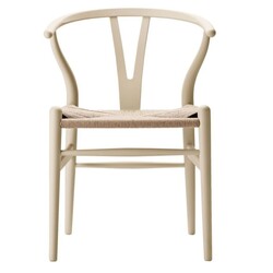 carl hansen CH24  soft beech - papercord  barley beige
