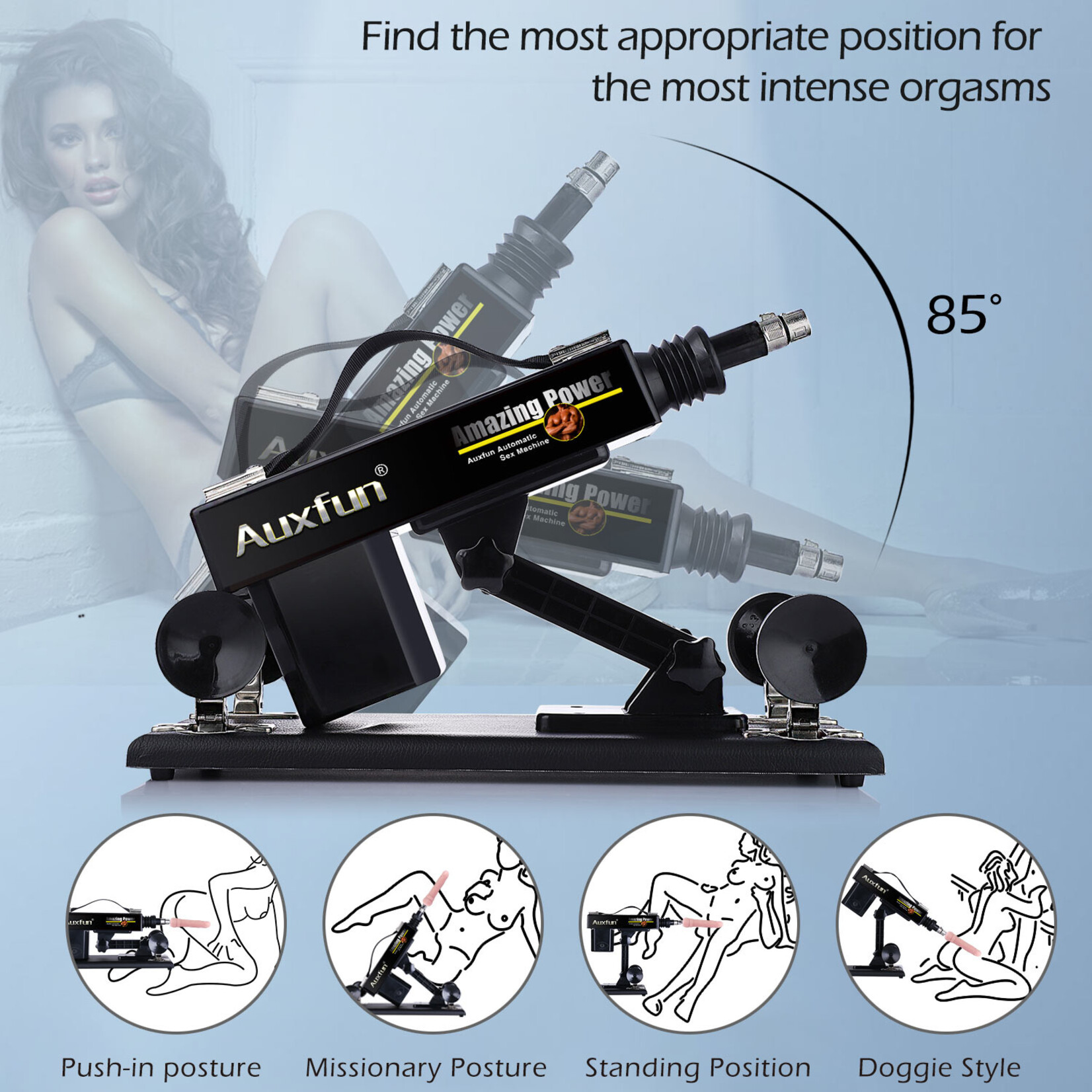 Auxfun® Sex machine Auxfun Basic With dildo