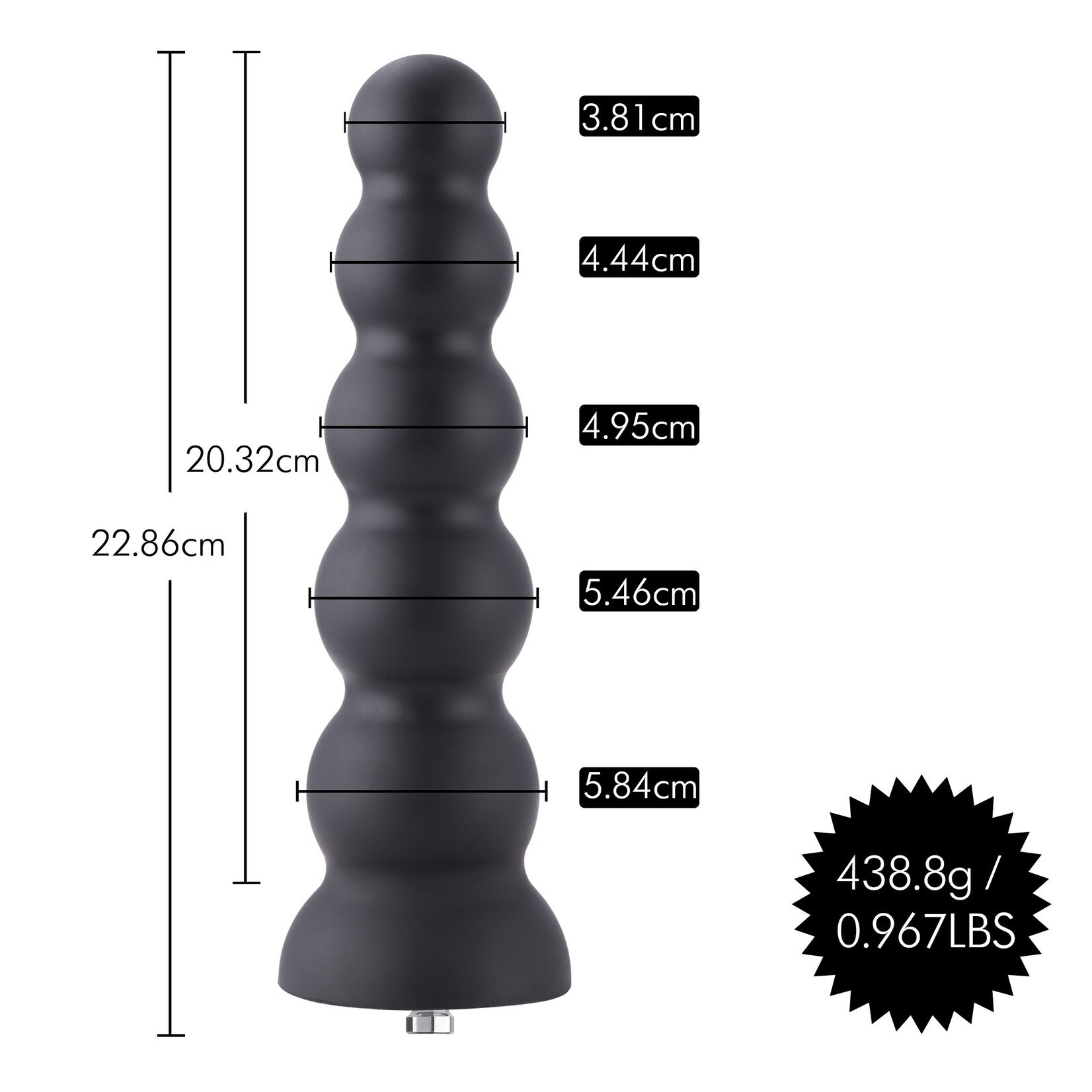 Hismith® Dildo Anal Insert KlicLok® 23 cm