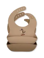 Konges Slojd 2-Pack silicone bibs skateosaurus - Konges Slojd