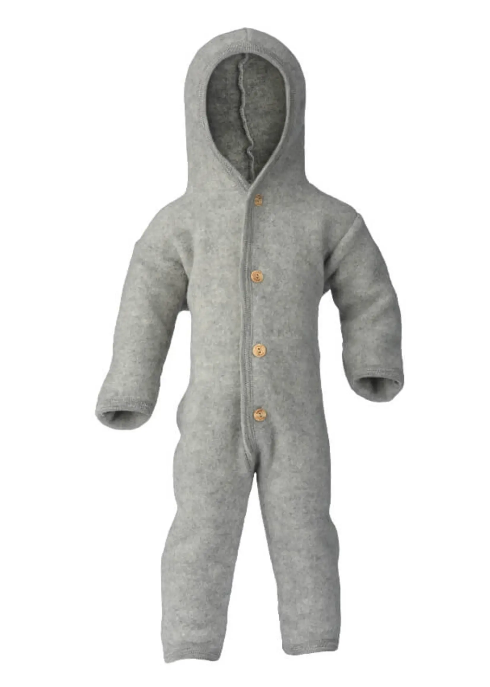 Engel Natur Hooded overall Light grey melange Engel natur