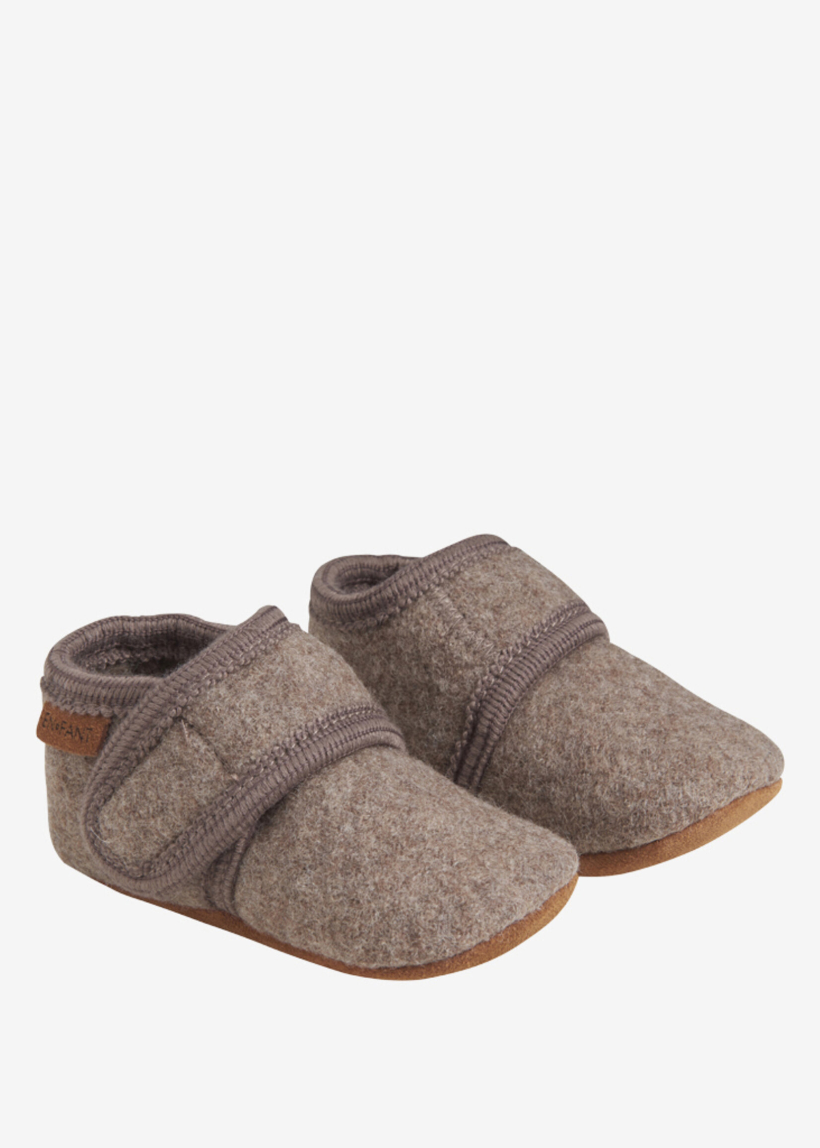 Enfant Baby wool slippers Walnut - Enfant