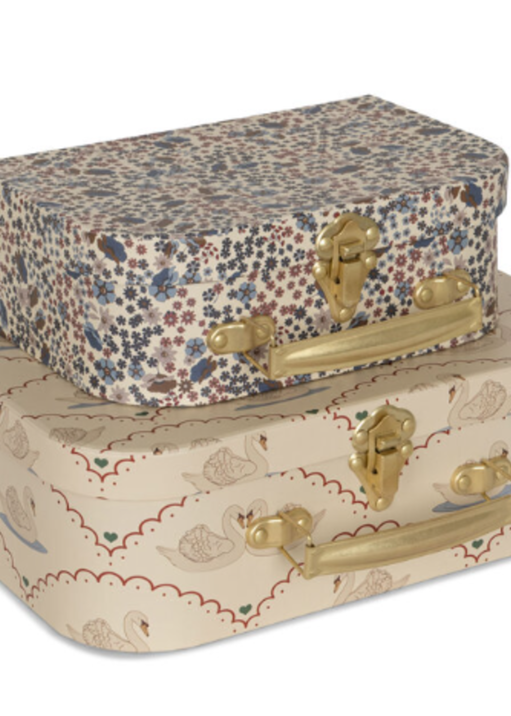 Konges Slojd 2 pack suitcase swan/vivi fleur - Konges Slojd