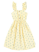 Piupiuchick Long dress yellow stripes w/ flowers - Piupiuchick