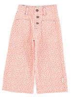 Piupiuchick Flare trousers light pink w/ animal print - Piupiuchick