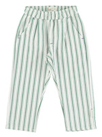 Piupiuchick Unisex trousers white green stripes - Piupiuchick