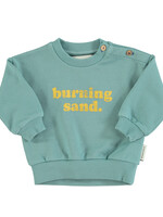 Piupiuchick Sweatshirt green burning sand print - Piupiuchick