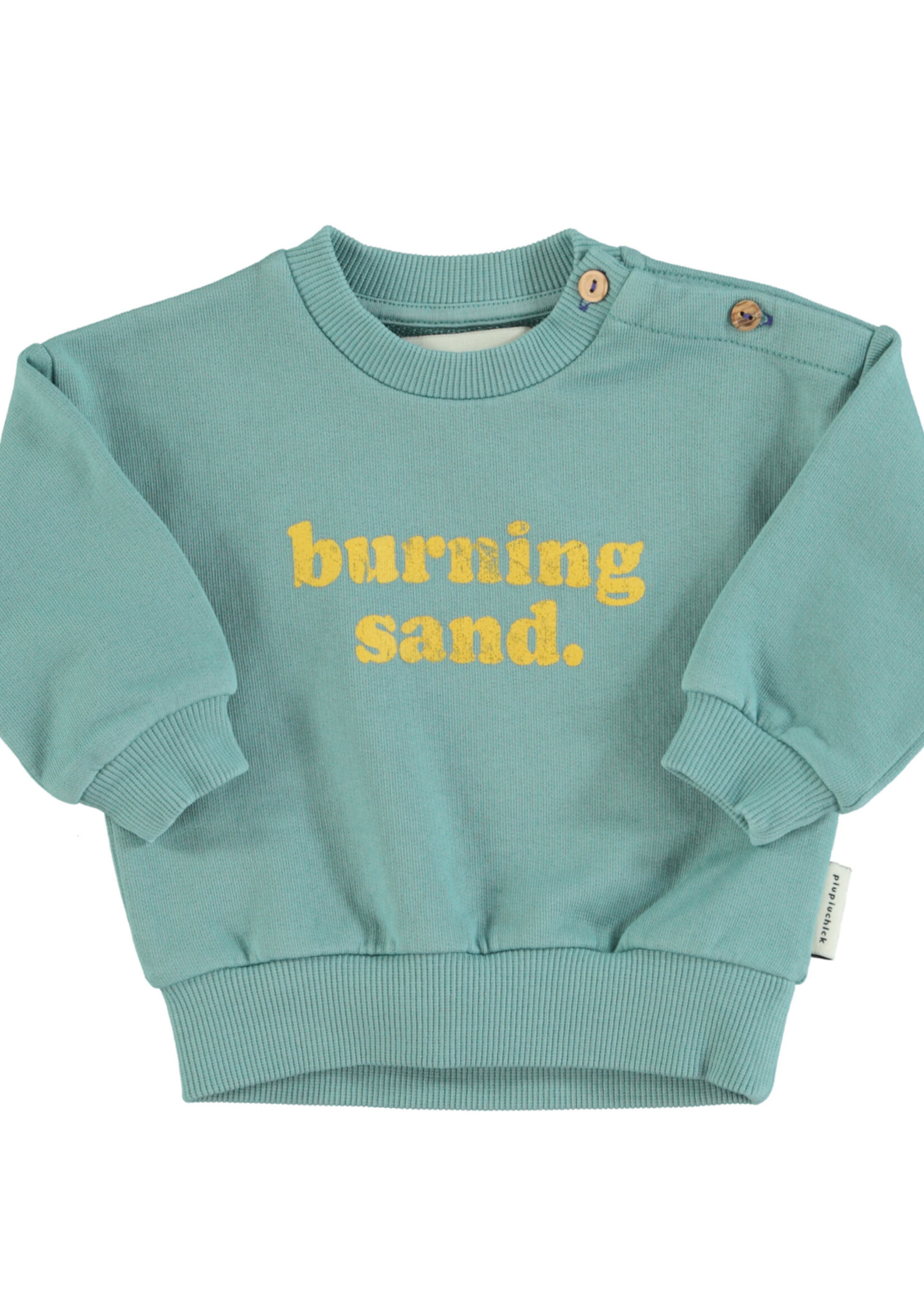 Piupiuchick Sweatshirt green burning sand print - Piupiuchick