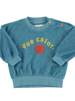 Piupiuchick Sweatshirt blue que calor print -Piupiuchick