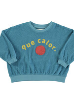 Piupiuchick Sweatshirt blue que calor print -Piupiuchick