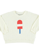 Piupiuchick Sweatshirt ecru ice cream print - Piupiuchick