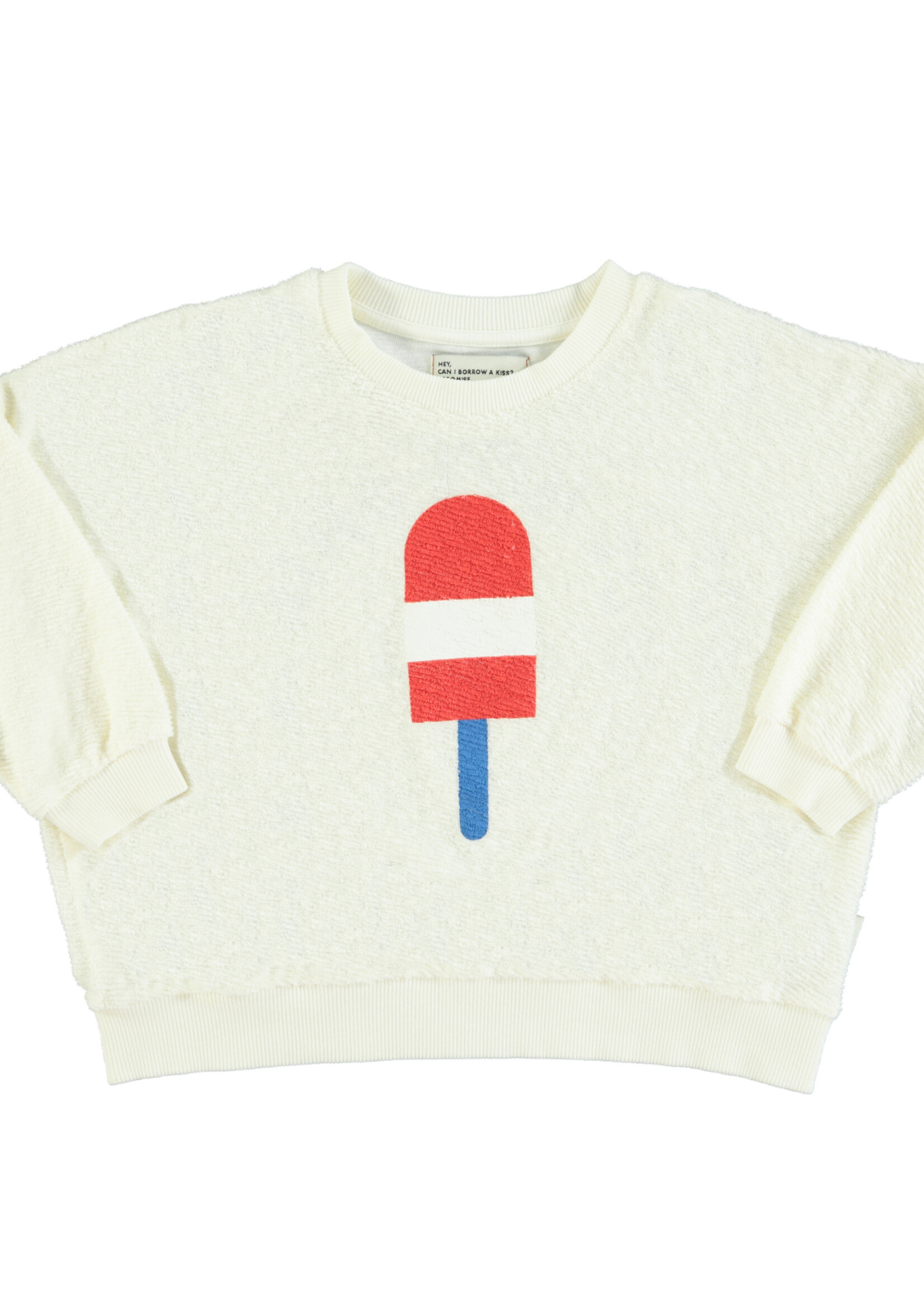 Piupiuchick Sweatshirt ecru ice cream print - Piupiuchick
