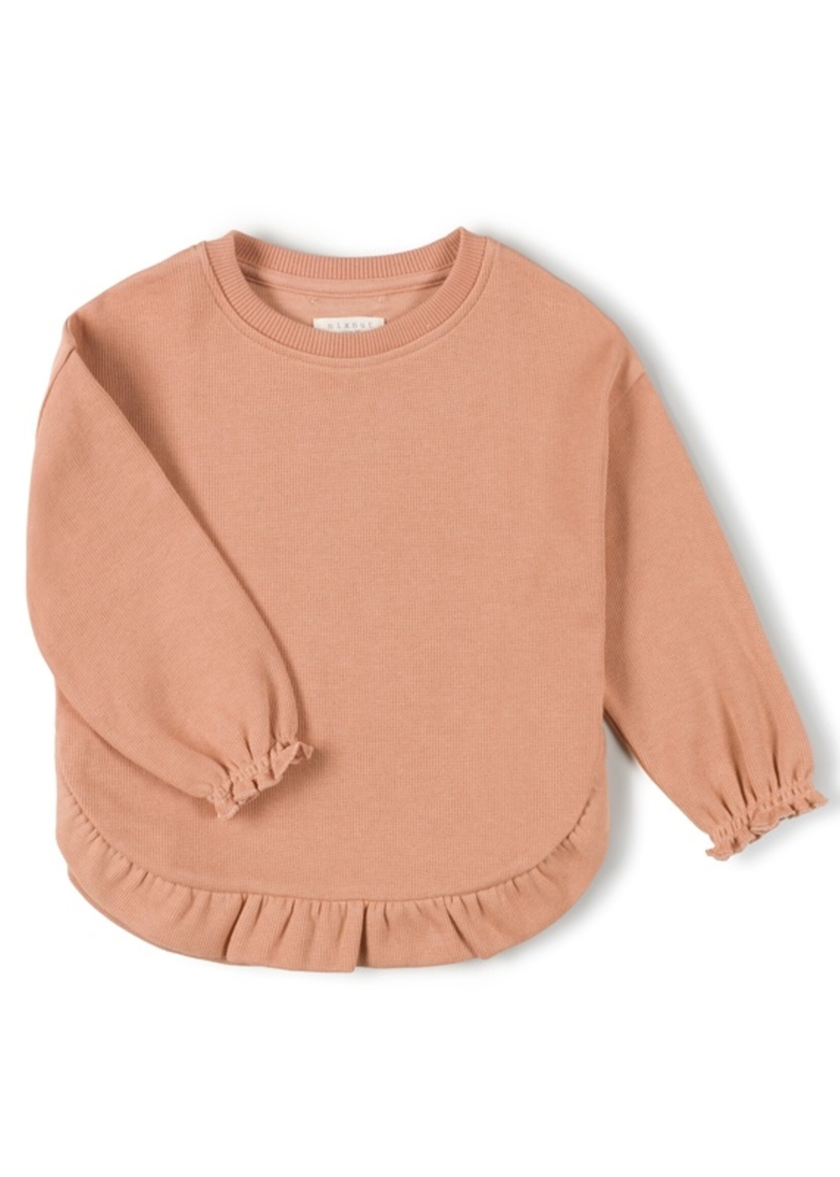 Nixnut Ruffled sweater peach - Nixnut