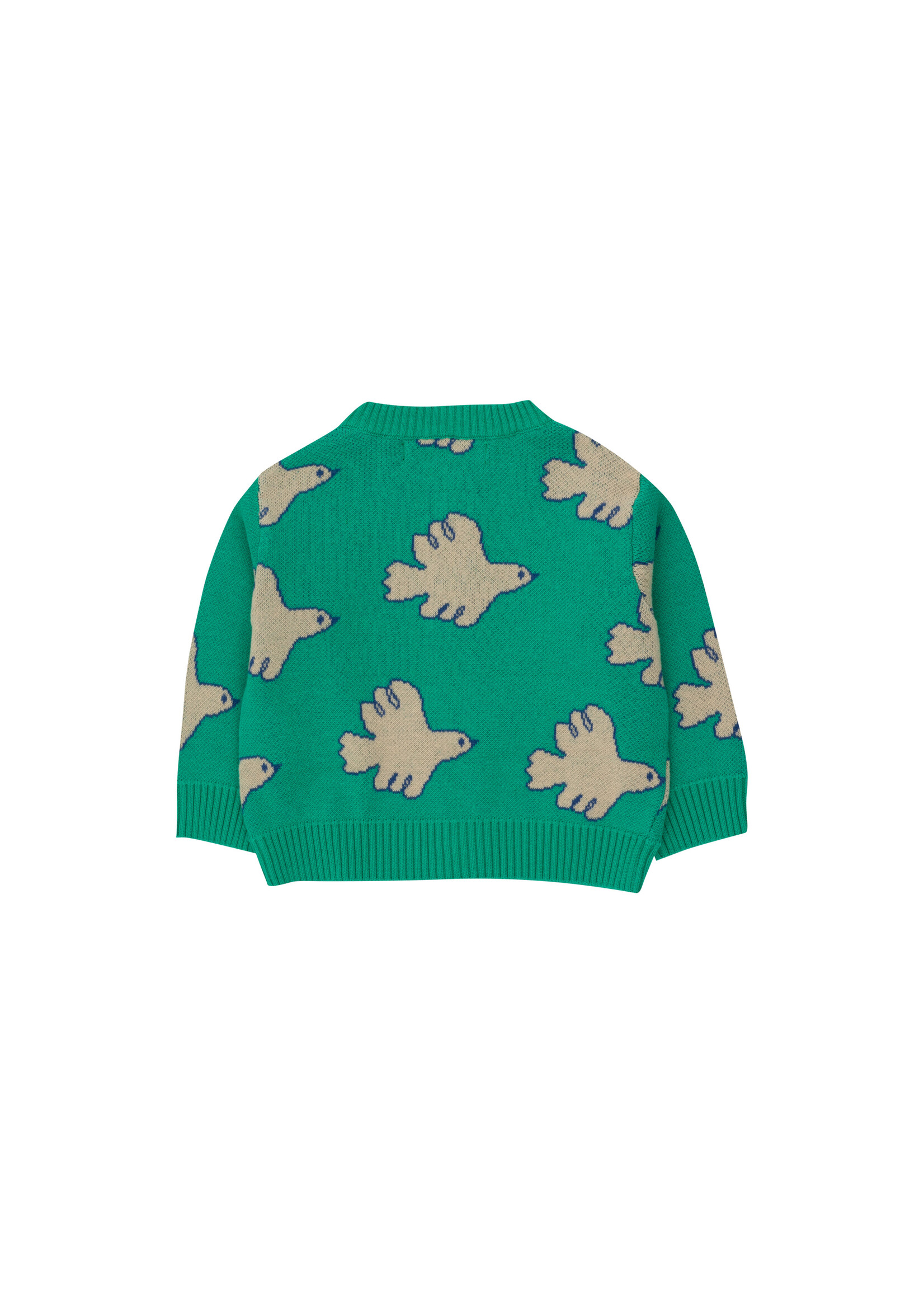 Tiny Cottons Doves baby cardigan Emerald - Tiny Cottons