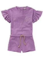 Sproet en Sprout Ruffle jumpsuite venice purple - Sproet & Sprout