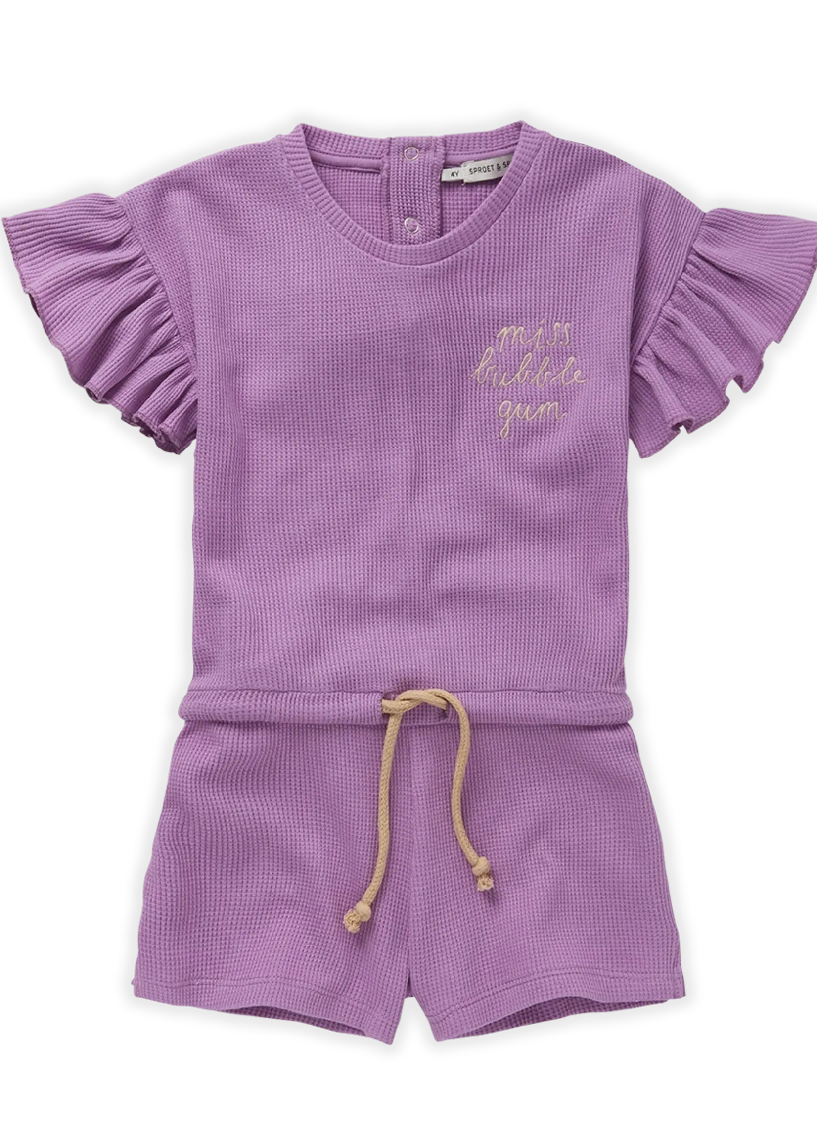 Sproet en Sprout Ruffle jumpsuite venice purple - Sproet & Sprout