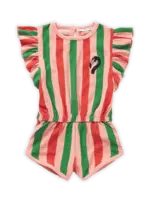 Sproet en Sprout Girls jumpsuit stripe print blossom pink - Sproet & Spruit