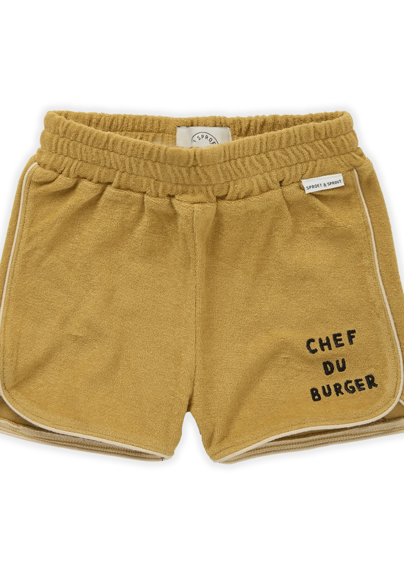 Sproet en Sprout Terry short chef du burger honey yellow - Sproet & Sprout