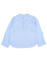 Buho Barcelona Linen kurta shirt placid blue - Buho