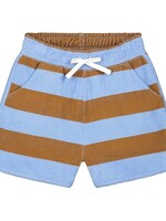 Daily Brat Striped towel shorts serenity blue - Daily Brat