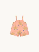 Tiny Cottons Dancing stars baby dungaree Papaya - Tiny Cottons