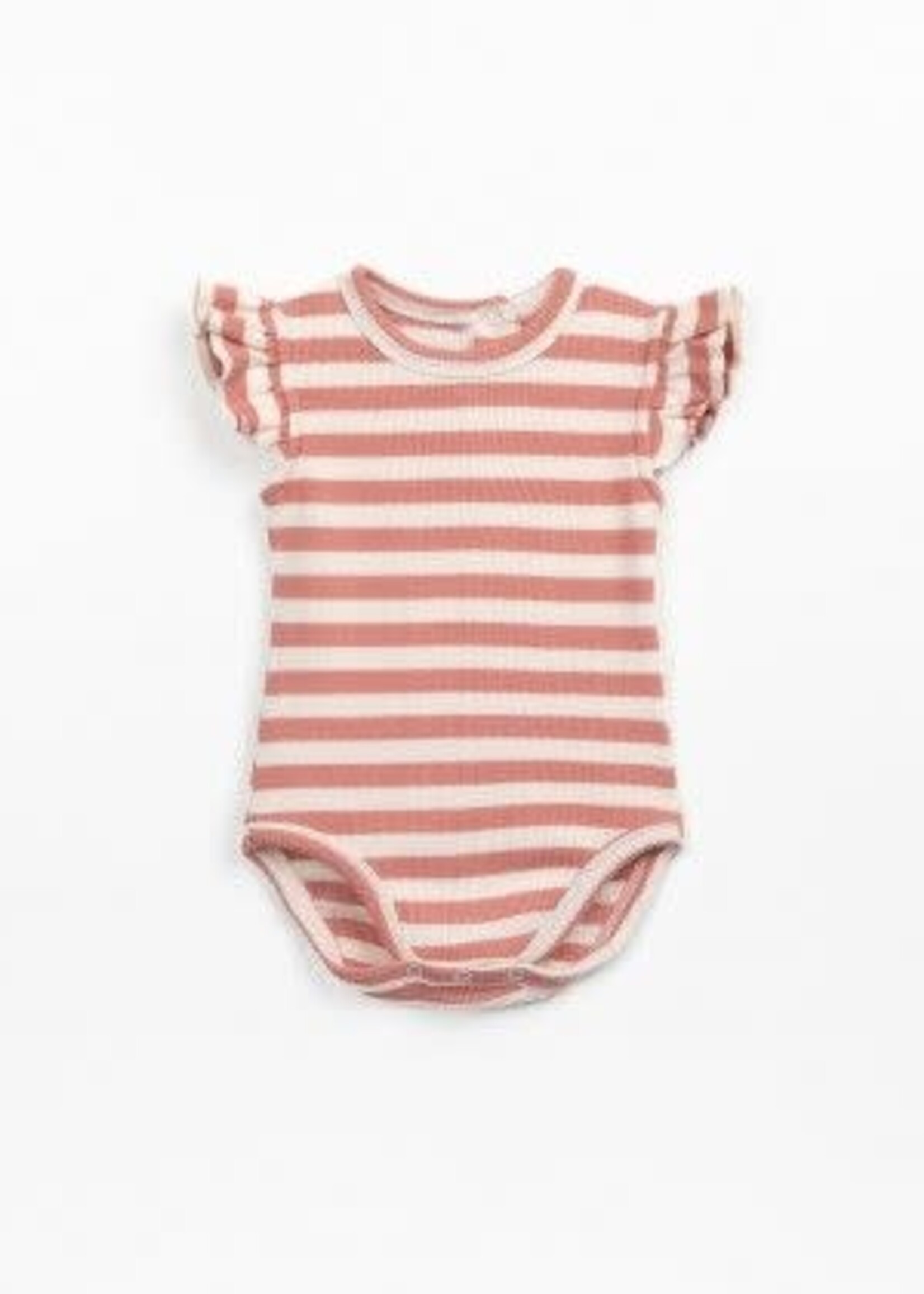 Play Up Striped rib body Coral girls - Play Up