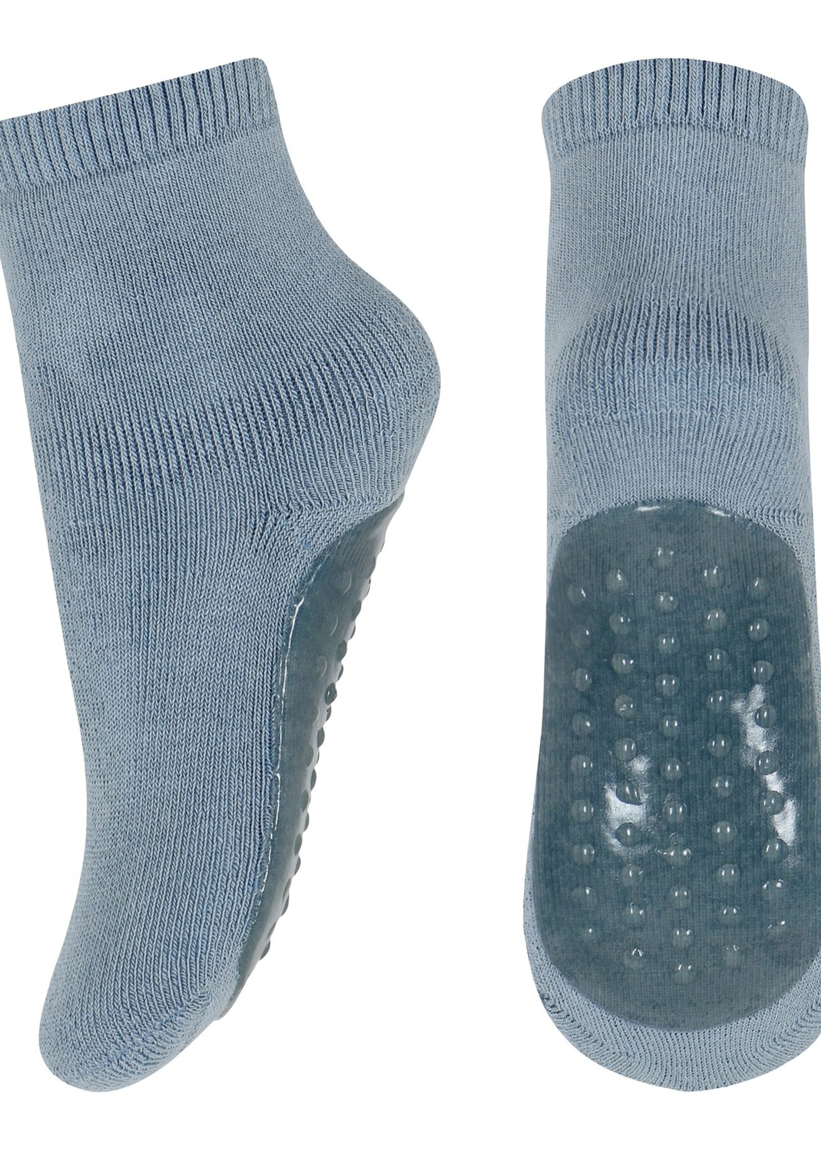 Mp Denmark Cotton socks anti-slip Dusty blue - Mp Denmark
