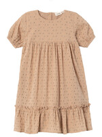 Lil Atelier Fan ss loose dress nougat - Lil Atelier