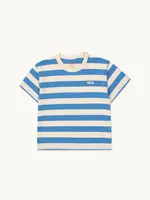 Tiny Cottons Stripes tee light cream/azure - Tiny Cottons