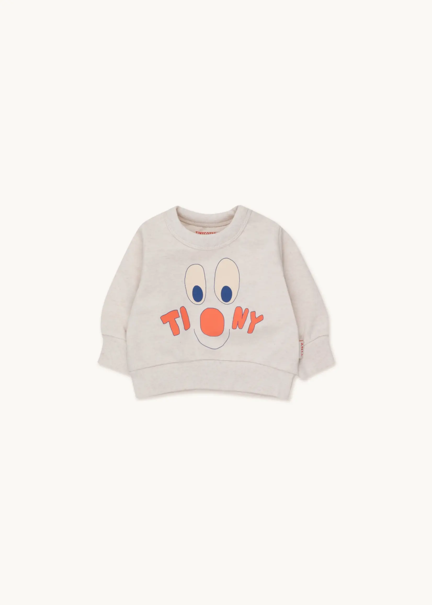 Tiny Cottons Tiny clown baby sweatshirt light cream heather - Tiny Cottons