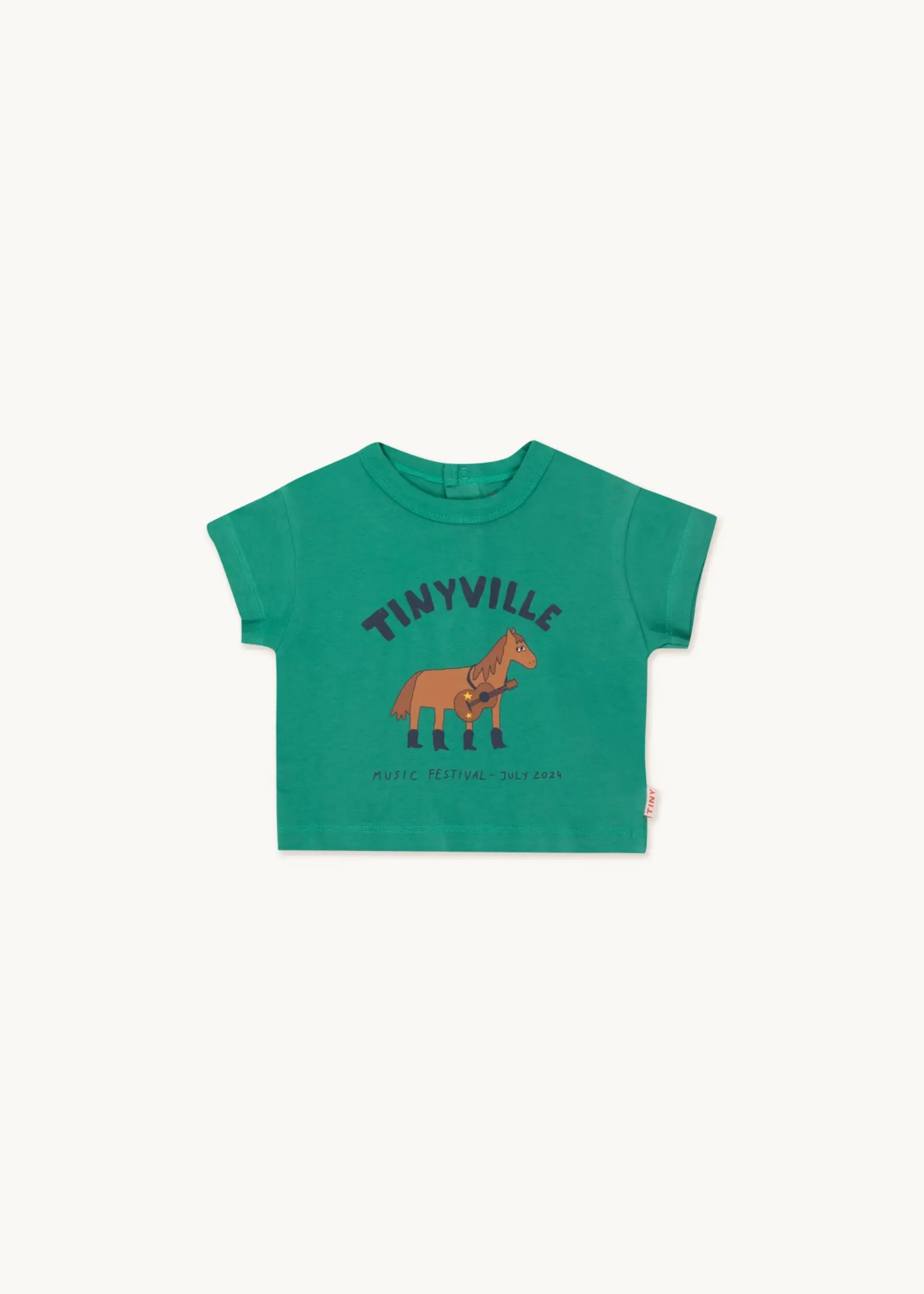 Tiny Cottons Festival baby tee emerald - Tiny Cottons