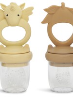 Konges Slojd Silicone fruit feeding pacifier unicorn yellow - Konges Slojd