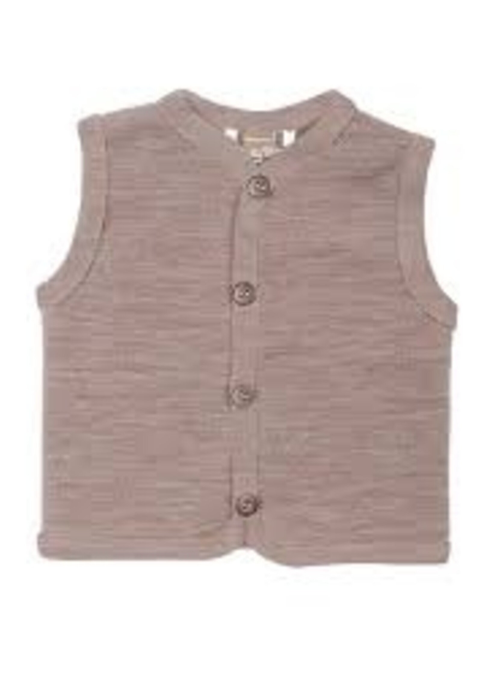 Vest wool with buttons Rose brown - Smallstuff