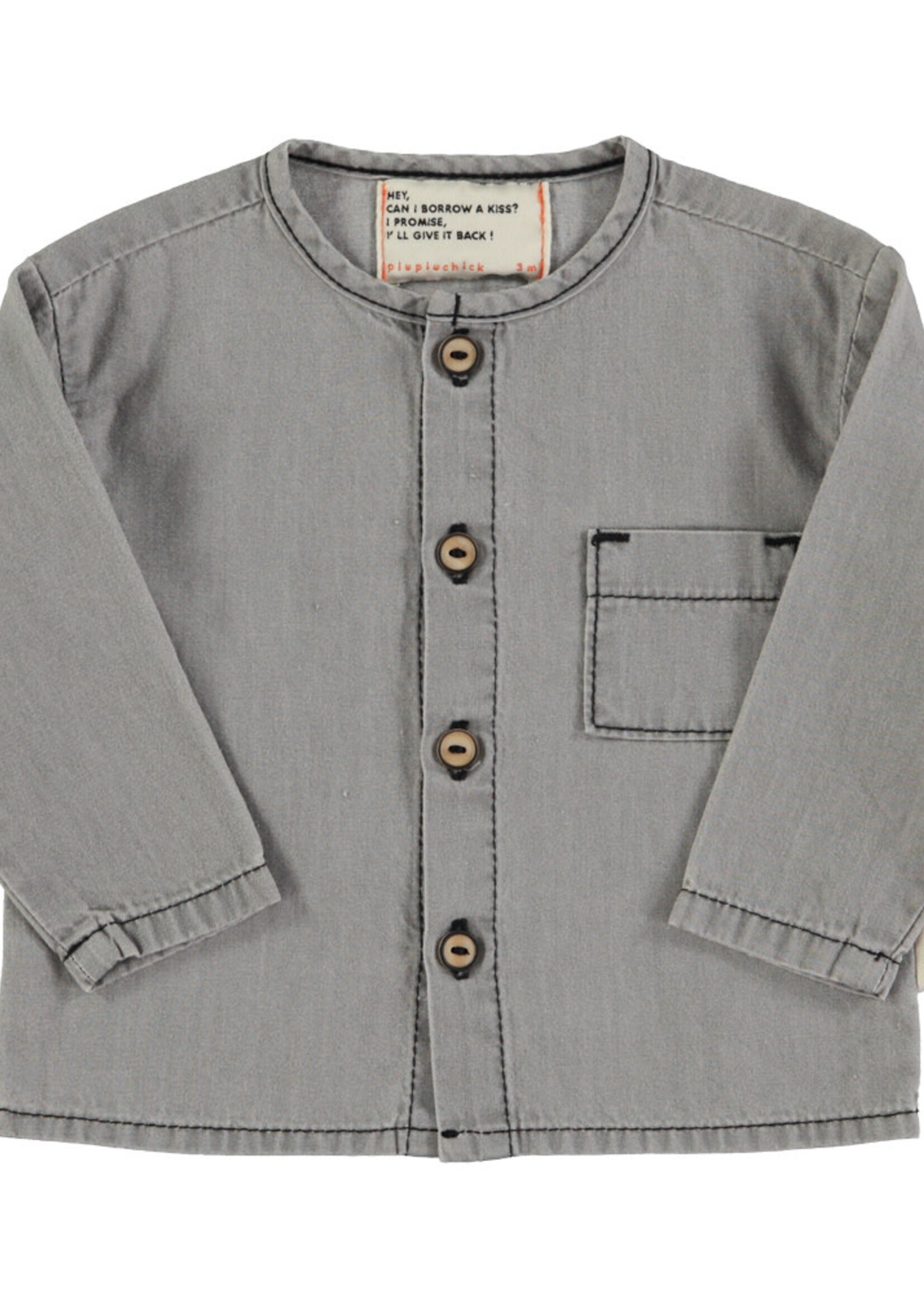 Piupiuchick Long sleeve shirt | Grey chambray - Piupiuchick