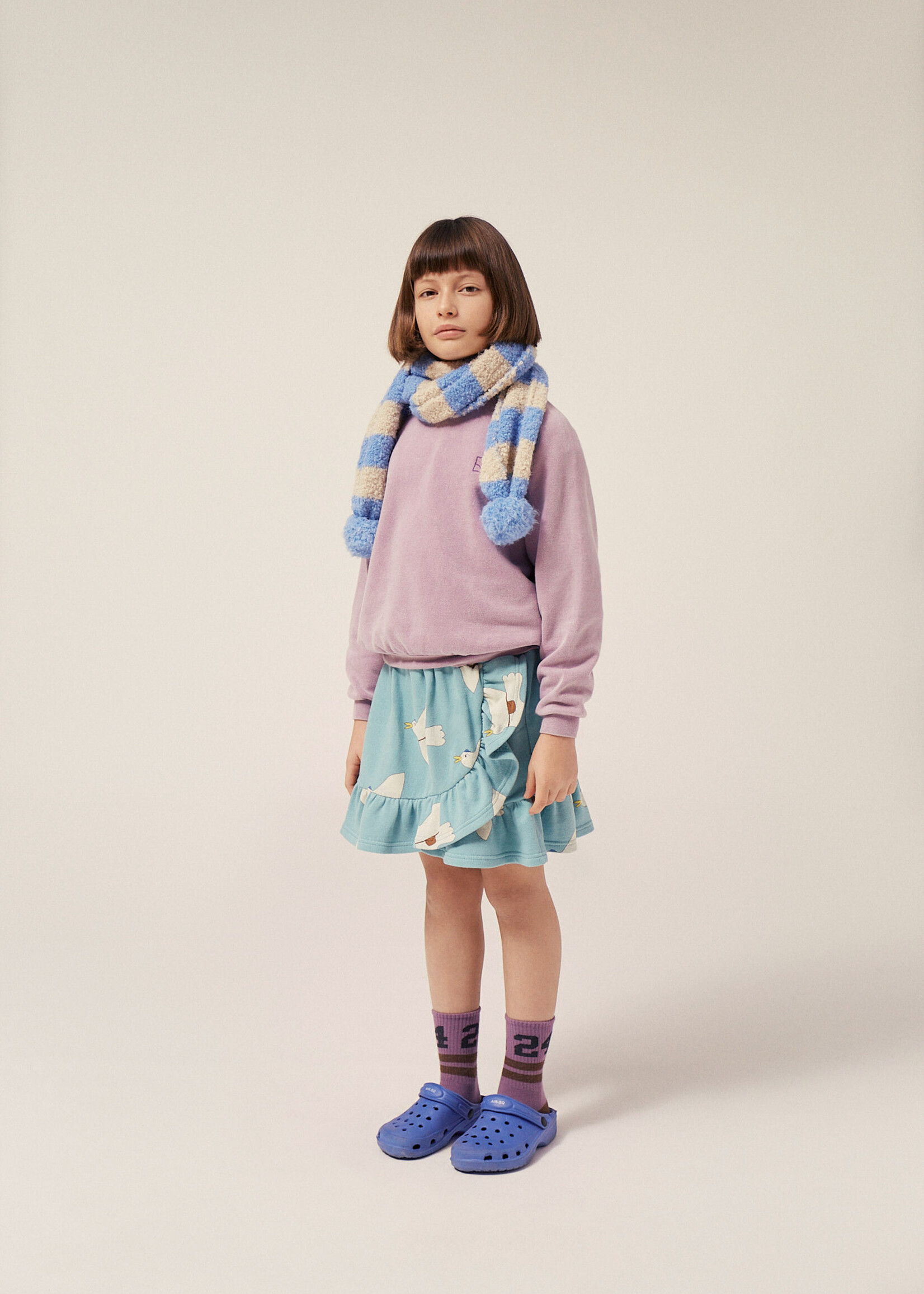 The campamento Purple washed oversized kids sweater | Purple - The Campamento