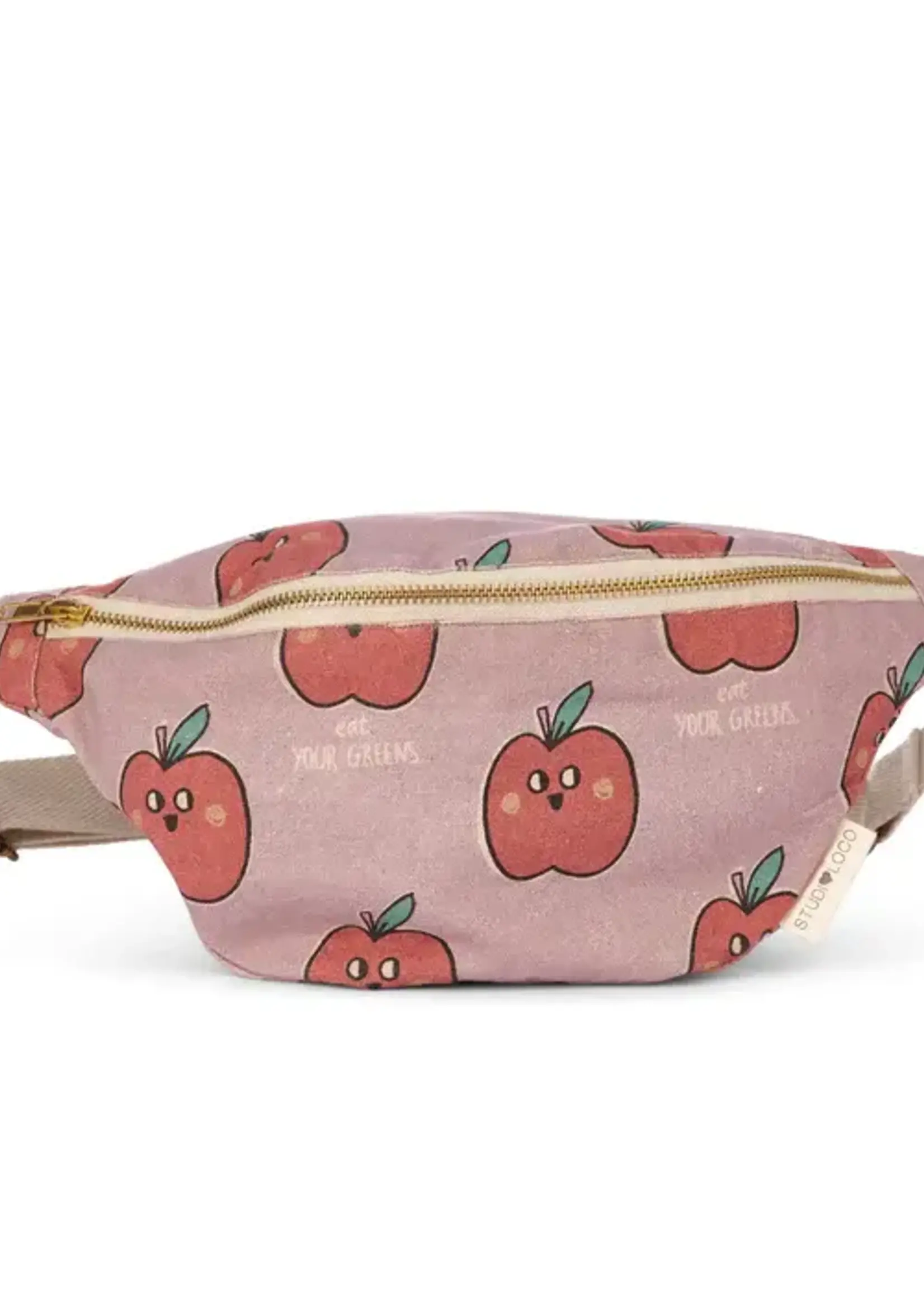 Studio Loco Cotton canvas bumbag apple - Studio Loco