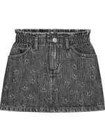 Charlie Petite Jada skirt all-over smiley | Black - Charlie Petite