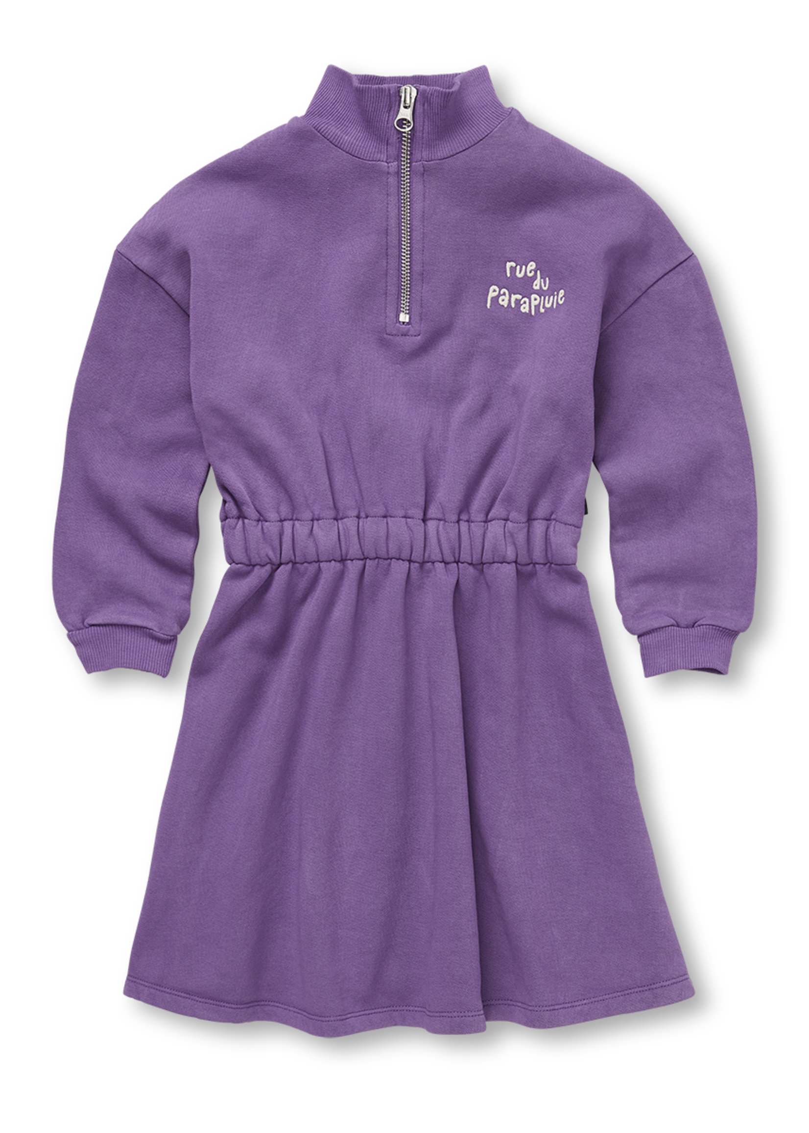 Sproet en Sprout Dress zip collar Purple - Sproet en Sprout