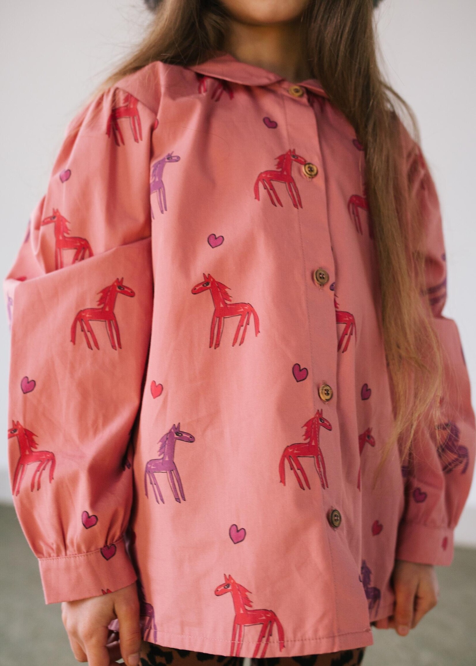 Daily Brat Stardust horse shirt | Old rose - Daily Brat