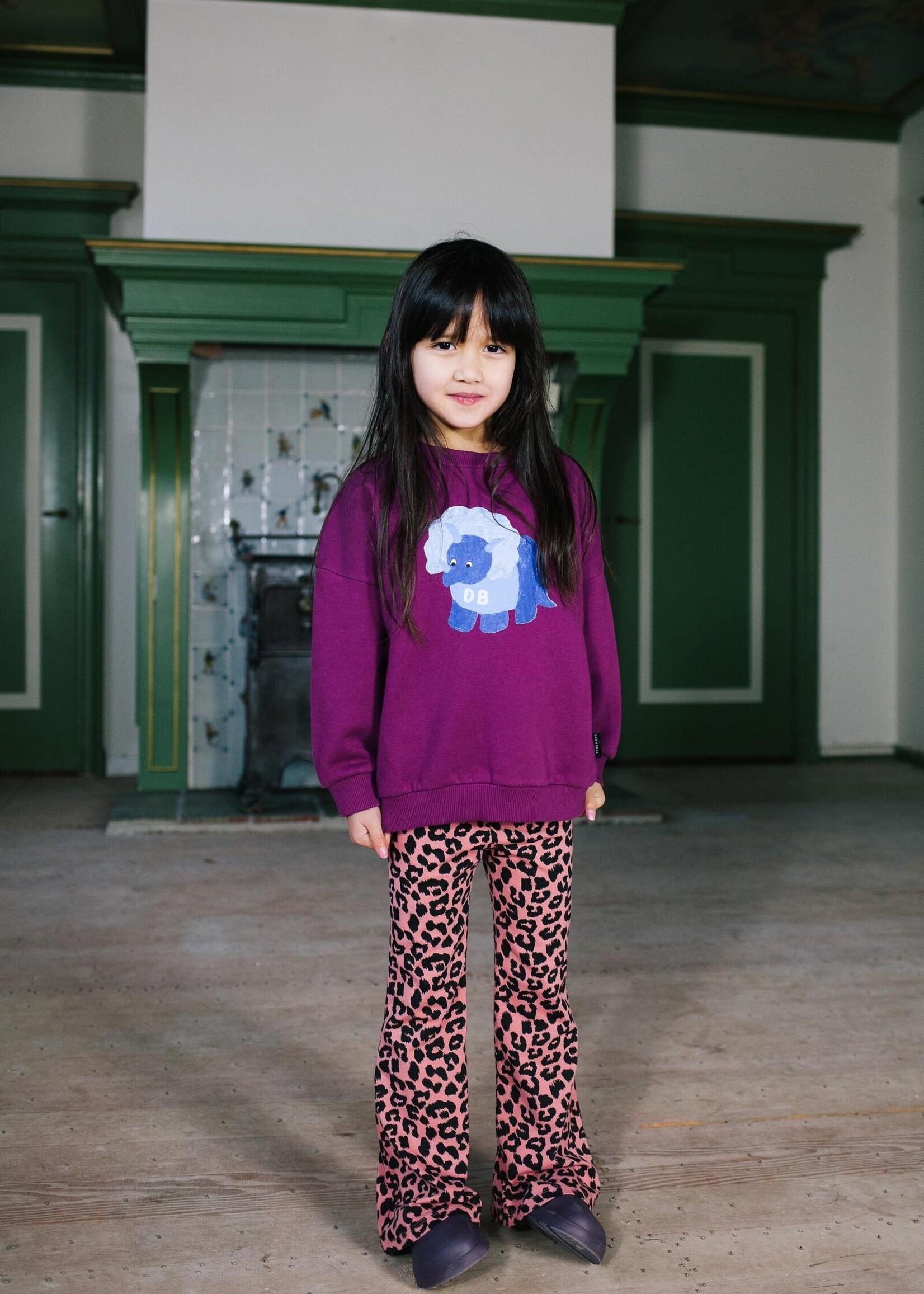 Daily Brat Leopard flared | Old rose - Daily Brat 92/98