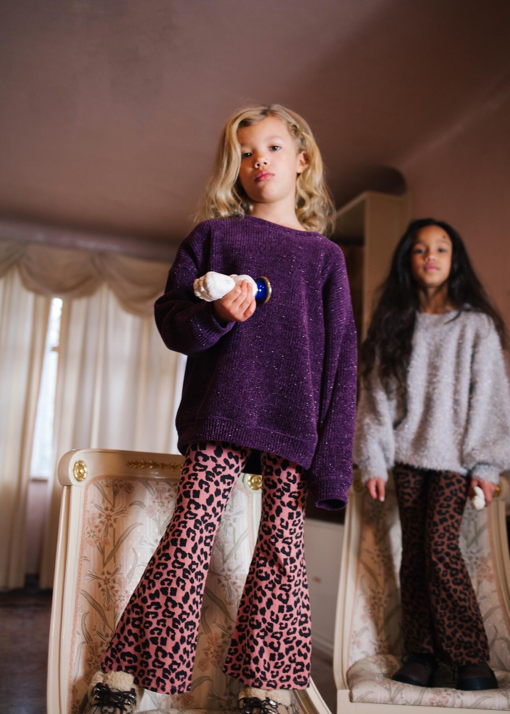 Daily Brat Leopard flared | Old rose - Daily Brat 92/98