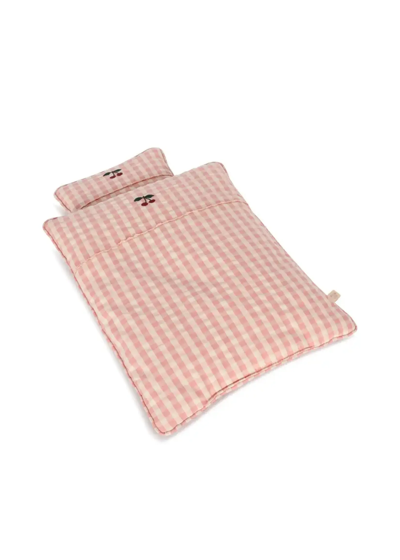 Konges Slojd Doll bedding | Powder pink check - Konges Slojd