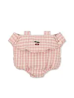 Konges Slojd Doll carrier | Powder pink check - Konges Slojd