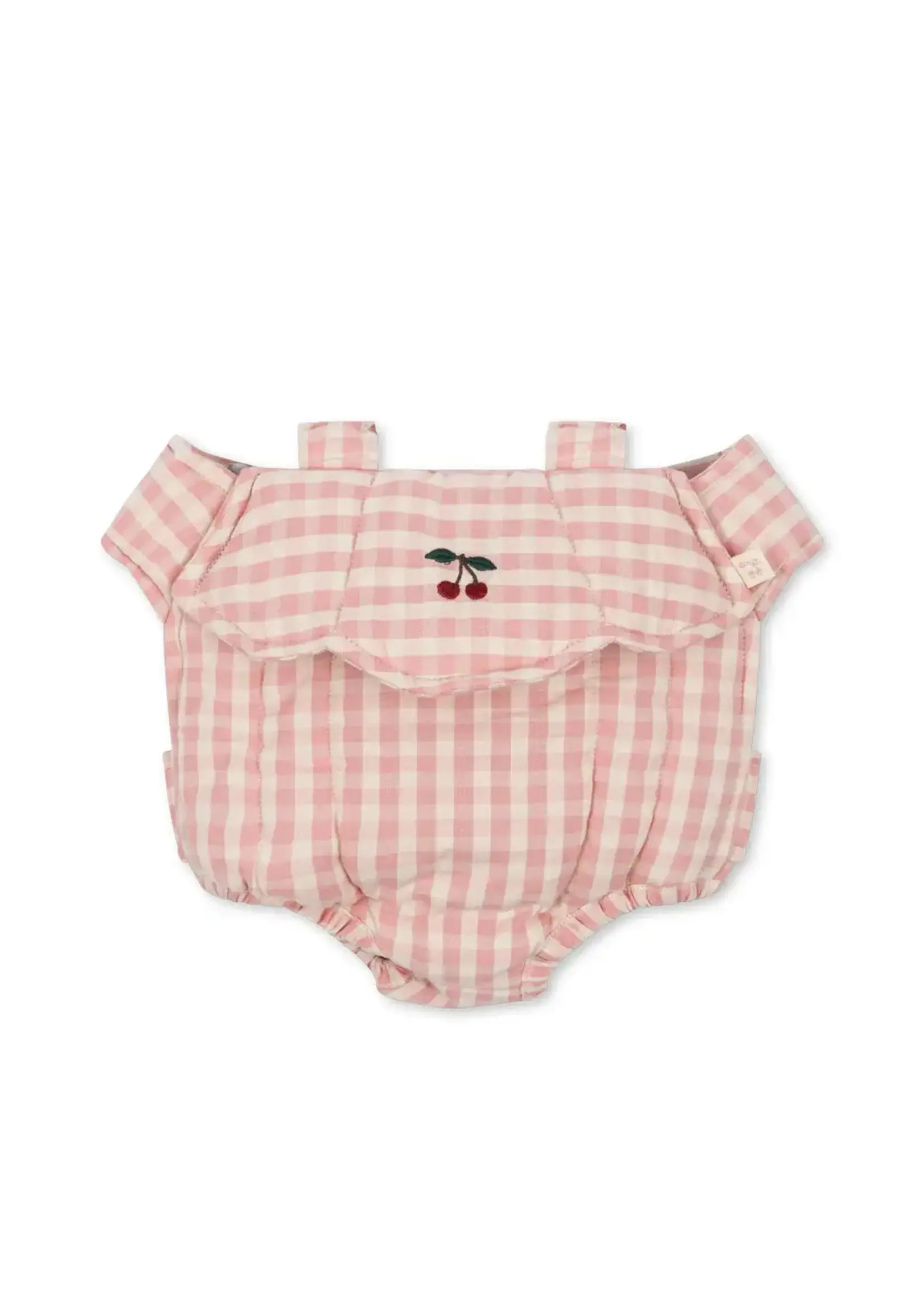 Konges Slojd Doll carrier | Powder pink check - Konges Slojd