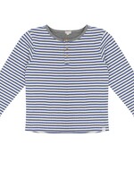 Jenest Tobe Tshirt LS Blue stripe/ Grey melange - Jenest